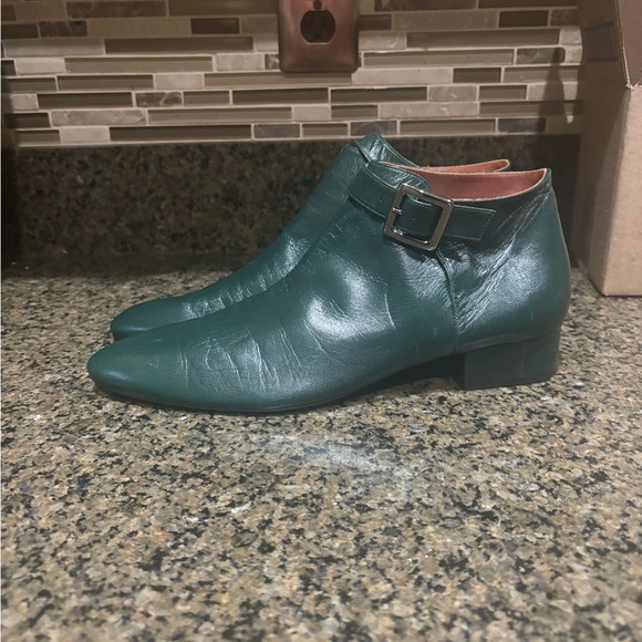 Missoni Green Leather Ankle Boots